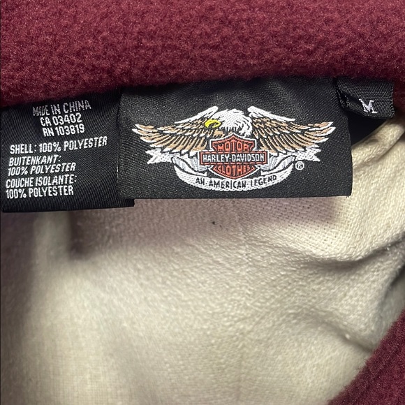 Harley Davidson Women's Burgundy Vest - Picture 5 of 6